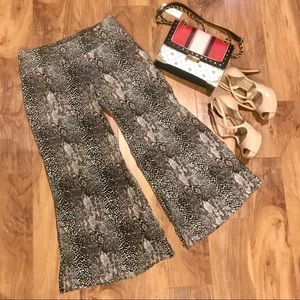 TOMATO Snake Print Palazzo Pants